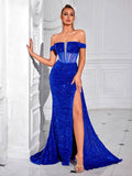 Women's Sequin Sexy Classic Evening Gown Banquet
