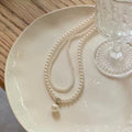 2025 Year New Korean Version Cubic Zirconia Pearl Choker Premium Chain Simple Influencer Necklace Clavicle Chain N6198
