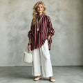 Bohemian Vacation Straight Leg Fake Two-Layer Pants + Top 2-Piece Set