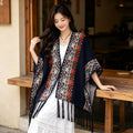 Women's Ethnic Shawl + Cape 2026 - Red