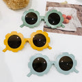 New Sunflower Kids Sunglasses Cute Baby Comfortable Iridescent Sunglasses Round Flower Petal Sun-Proof Glasses