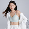 无痕一片式文胸固定胸垫不跑杯聚拢防下垂大胸显小薄款提拉内衣秋