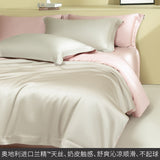 Tencel Colour Block Grey Pink