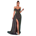 Women's Strapless Sequin Sexy Evening Gown