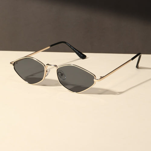 Polygon Metal Women Sunglasses UV-Proof Overseas Western ins Personality Sunglasses Face-Slimming Sunglasses