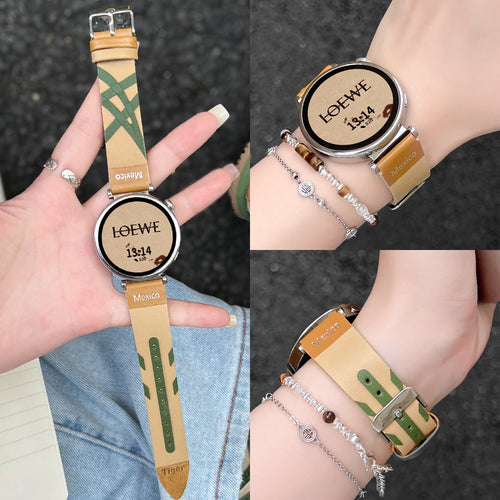 Fits Huawei gt6 / 5 Watch Band Summer Day 6pro Creative New gt7 Real Leather watchgt4 Simple Women