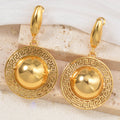 2025 Year Overseas Personality Retro Artsy Creative Necklace Earrings Set Western Statement Gold Plated Women Jewelry Set