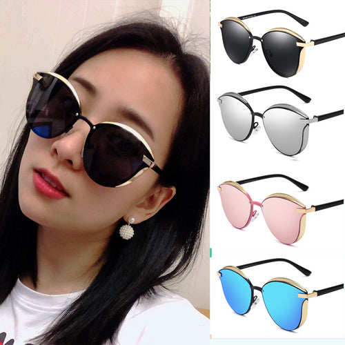 Premium Cat-Eye Sunglasses Polarized Sunglasses Western Fashionable Overseas Women Retro UV-Proof Iridescent Sunglasses