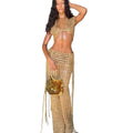 2026 Sequin Halter Hollow-Out Knit Crop Top + High Waist Straight Leg Pants Set