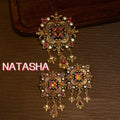 Vintage EU Style Retro Cutout Square Brooch Stud Imperial Breeze Versatile Wear With Piece Set Wear