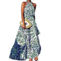 FD358 Halter Print Loose Dress, Amazon Hot Sale