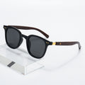 New Retro Wood Grain Leg Small-Frame Women Sunglasses Style Premium UV-Proof Small Face Slender Sunglasses Men Trendy