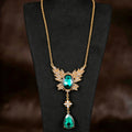 Vintage Heavy-Duty Rhinestone Teardrop Retro Elegant Personality Necklace Imperial Breeze Vintage Necklace Women