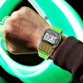 Cross-Border Hit Small Square Piece Glow Sports Watch Multifunction Waterproof Silicone Calculator Phone Book Factory Direct