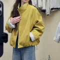 Women's Fall Korean Casual Stand Collar Loose Jacket + Top 2026 - Light Purple