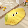 bathroom floor mat non-slip mat fruit creative flocking mat home bathroom door strong absorbent carp