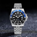 PINTIME Mens Watch GMT Dual Timezone Export Watch Men Precision Steel Formal Quartz Mens Watch Drop Ship