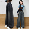 Girls' Solid Slim Cut Wide-Leg Straight Jeans