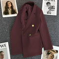 Women's Fall Elegant Slimming Blazer + Top 2026 | Casual Blouse - Orange Red