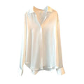 Spring-Summer Retro Versatile Satin Long Sleeve Drapey Shirt