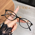 Anti-Blue-Light Reading Glasses Korean Book Nerd Ultra-Light Overseas Oval Round Retro Plano Single Vision Fashionable Reading Glasses