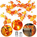 Thanksgiving Maple Leaf Light String LED Battery Box Colored Light String Garden Thanksgiving Harvest Festival Decorative Pumpkin Maple Leaf Light String
