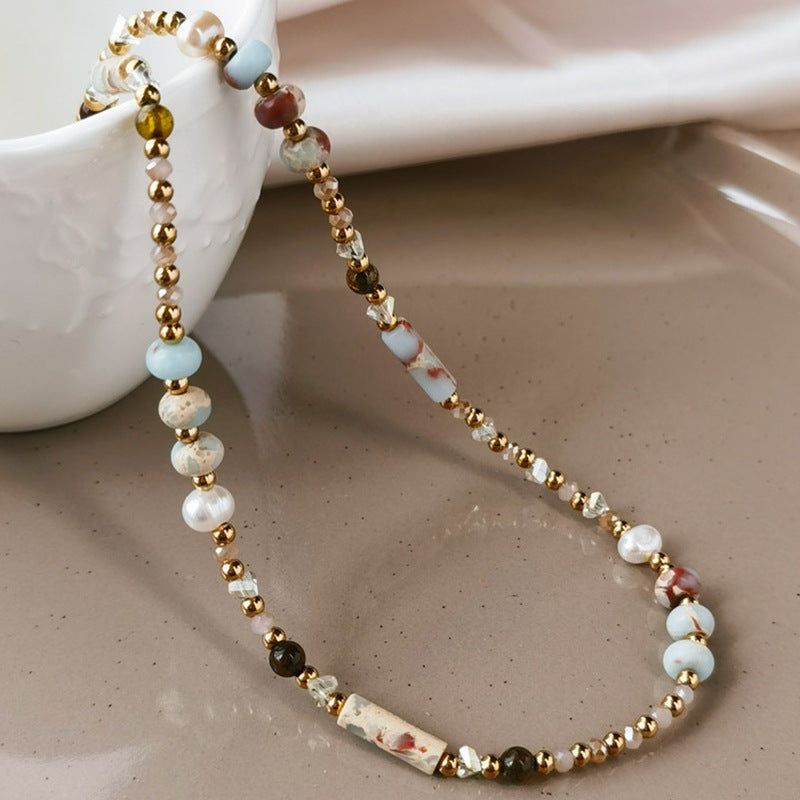 Baroque Pearl Cylinder Pendant Necklace - view 3