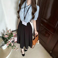 Summer Office Professional Chiffon Short Sleeve Shirt