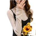 Women's High Neck Mesh Sheer Layering Top