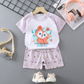 Women's Summer Cotton Short Sleeve Set 2026 | 2 Piece Outfit Set - Orange