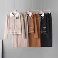 Fall-Winter Korean Knit Wool Camellia Skirt + Sweater + Top 2-Piece Set