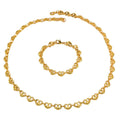 Western INS Breeze Fashionable 3D Heart Necklace Bracelet Set Jewelry Set Simple Heart Spliced Chain Accessory
