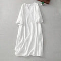 White Heavy Embroidery Breathable Long Dress, 2026 Summer New