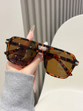 4 Pieces Pair Bridge Oversized Women Premium Overseas Sun-Proof Sunglasses UV-Proof Versatile Sunglasses