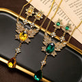 Vintage Heavy-Duty Rhinestone Teardrop Retro Elegant Personality Necklace Imperial Breeze Vintage Necklace Women