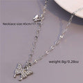 Crystal Butterfly Necklace Niche Design Detail Light Luxury Size Butterfly Clavicle Chain Mini Set Diamond Clavicle Chain N6318