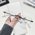 Smart Capable Change Focus Rimless Anti-Blue-Light Reading Women Fashionable Glasses Frame Outdoor Photochromic UV-Protection Glasses