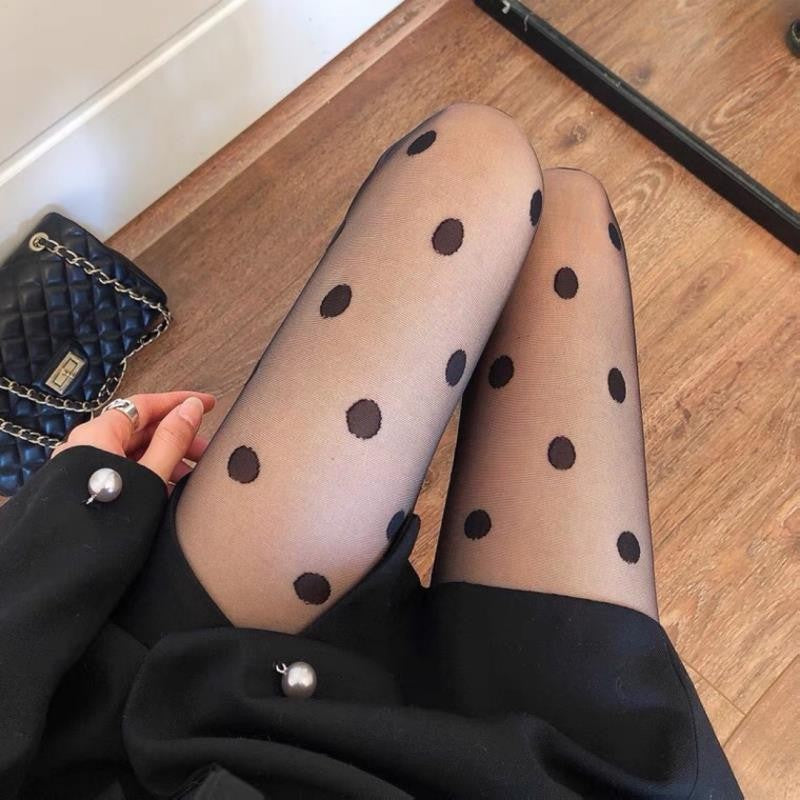 Spring-Summer Jacquard Polka Dot Lightweight Pants