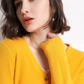 Women's Fall Korean Fashion V-Neck Cropped Knit Top + Cardigan 2026 - White