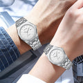 PINTIME / Item Time Fashionable Formal Unisex Watch Light Luxury Simple Premium Waterproof Quartz Couples Pair Watch