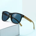 2025 New Square Wood Custom Sun-Proof Glasses Retro Wood Grain Leg Fashionable Sunglasses Western Men Color Coating Sunglasses