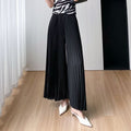 Summer Fashion Slimming High Waist Pleated Swing Loose Wide Leg Pants + Pants