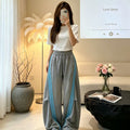 Summer Casual Versatile Shirred Drapey Loose Elastic Pants