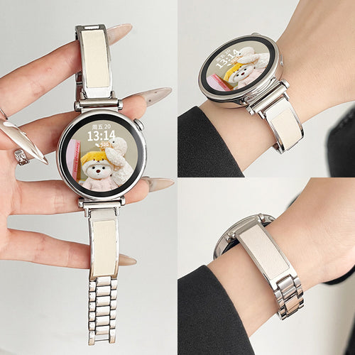 Fits Huawei watchgt4 / 5 Watch Band Summer New gt7 Metal Leather Trim watch4 Watch Band Women