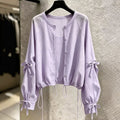 Women's Summer Elegant Luxury Drawstring Cardigan + Shirt 2026 - As Pictured