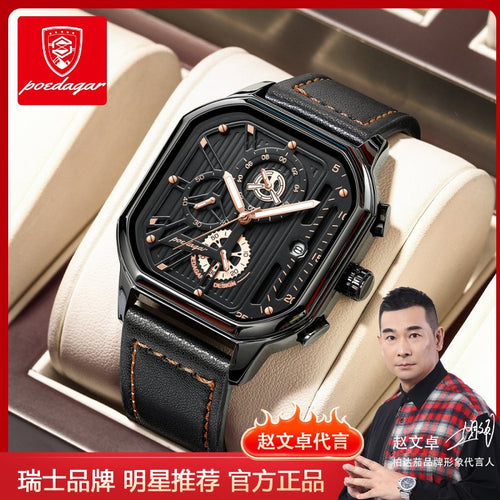 Swiss Brand New Waterproof Glow Multifunction Mens Watch Fashionable Yunda Quartz Watch Live Export Bestseller