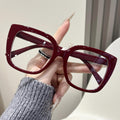 Fashionable Plano Women Premium Big Frame Cat-Eye Western Trendy No Rx Casual Wear Jewelry Glasses