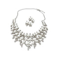 Windsor Flourish Bead Micro Diamond Geometric Pearl Jewelry Set Wedding Banquet Luxury Necklace Light Luxury Niche Necklace Women