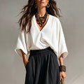 Casual Fashion Batwing Sleeve Wide Leg Pants + Top Set