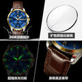 Swiss Brand Leather Band Mens Watch Men Student Luxury Waterproof Watch Live Export Bestseller Drop Ship